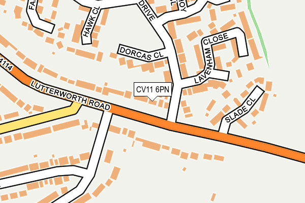 CV11 6PN map - OS OpenMap – Local (Ordnance Survey)