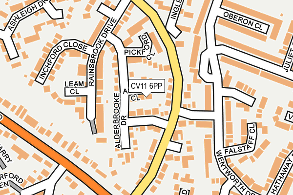 CV11 6PP map - OS OpenMap – Local (Ordnance Survey)