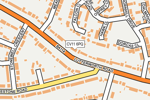 CV11 6PQ map - OS OpenMap – Local (Ordnance Survey)