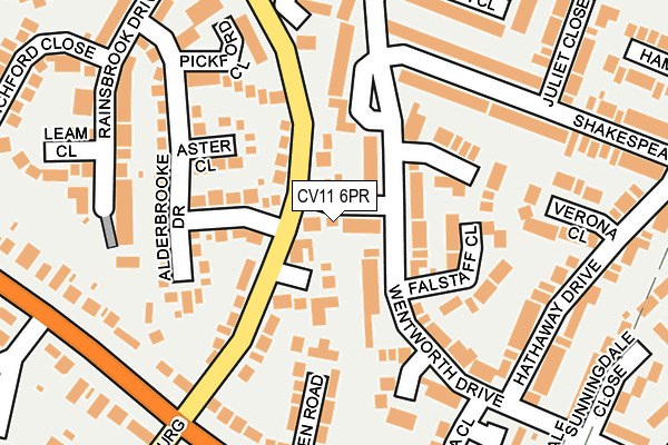 CV11 6PR map - OS OpenMap – Local (Ordnance Survey)