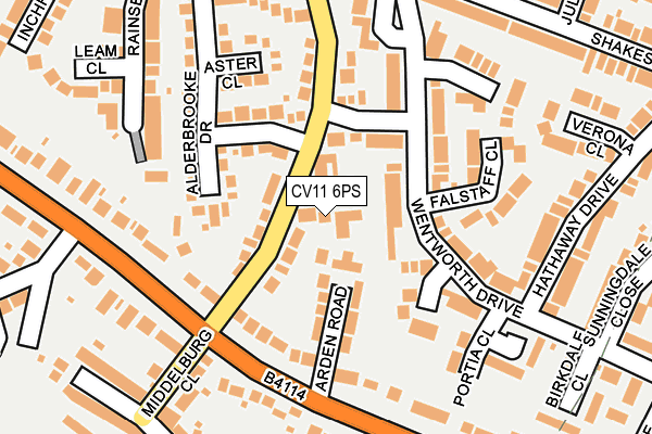 CV11 6PS map - OS OpenMap – Local (Ordnance Survey)