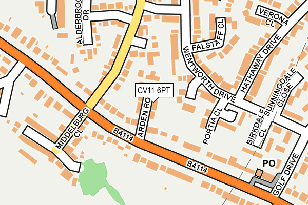 CV11 6PT map - OS OpenMap – Local (Ordnance Survey)