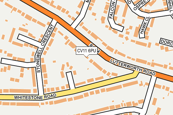 CV11 6PU map - OS OpenMap – Local (Ordnance Survey)