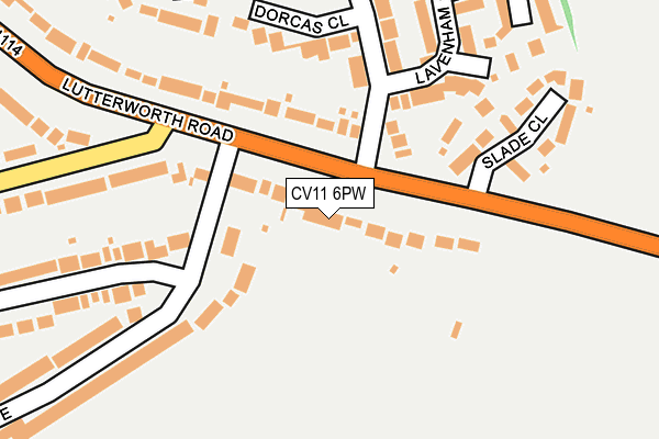 CV11 6PW map - OS OpenMap – Local (Ordnance Survey)