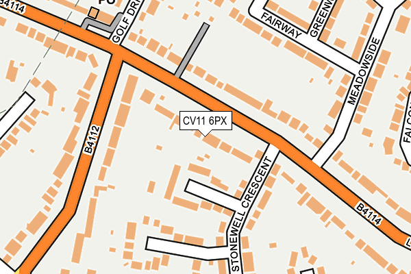 CV11 6PX map - OS OpenMap – Local (Ordnance Survey)