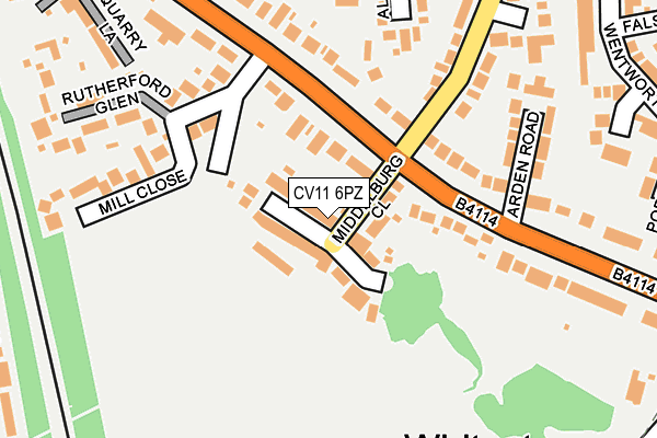 CV11 6PZ map - OS OpenMap – Local (Ordnance Survey)