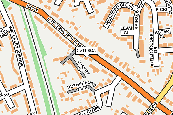 CV11 6QA map - OS OpenMap – Local (Ordnance Survey)