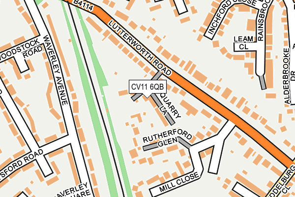 CV11 6QB map - OS OpenMap – Local (Ordnance Survey)