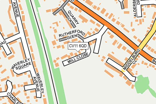 CV11 6QD map - OS OpenMap – Local (Ordnance Survey)