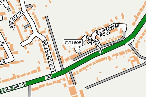 CV11 6QE map - OS OpenMap – Local (Ordnance Survey)