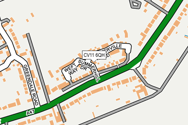 CV11 6QH map - OS OpenMap – Local (Ordnance Survey)