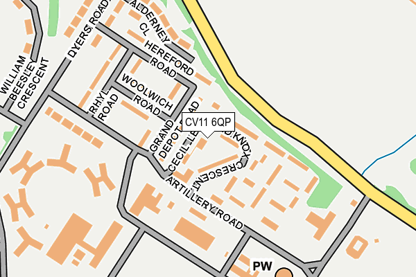 CV11 6QP map - OS OpenMap – Local (Ordnance Survey)