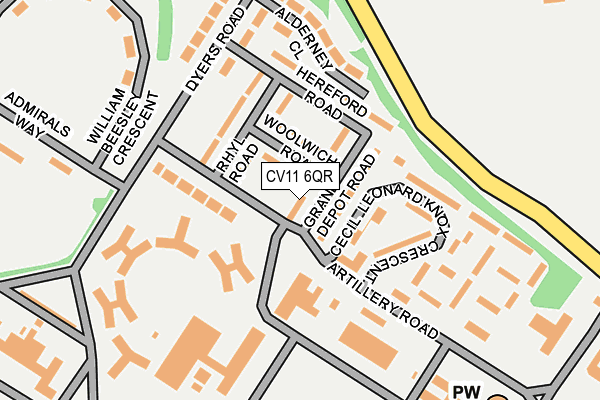 CV11 6QR map - OS OpenMap – Local (Ordnance Survey)