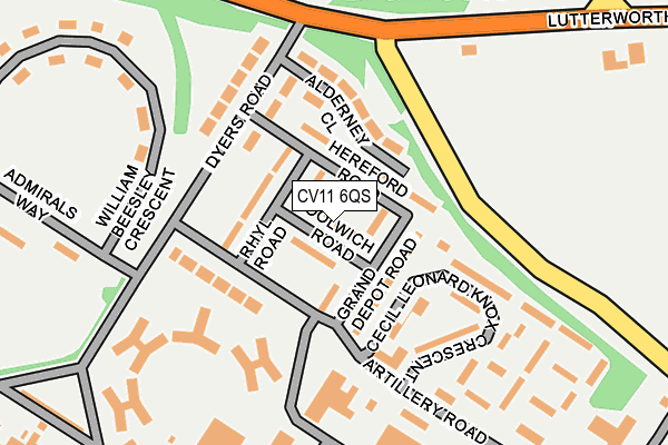 CV11 6QS map - OS OpenMap – Local (Ordnance Survey)
