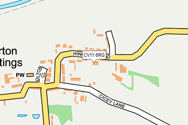 CV11 6RG map - OS OpenMap – Local (Ordnance Survey)