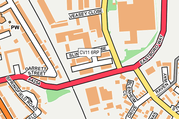CV11 6RP map - OS OpenMap – Local (Ordnance Survey)