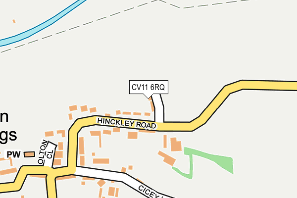 CV11 6RQ map - OS OpenMap – Local (Ordnance Survey)