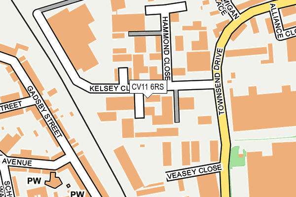 CV11 6RS map - OS OpenMap – Local (Ordnance Survey)