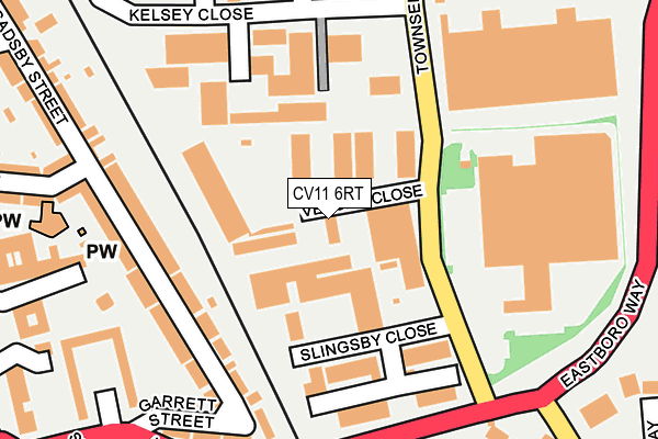 CV11 6RT map - OS OpenMap – Local (Ordnance Survey)