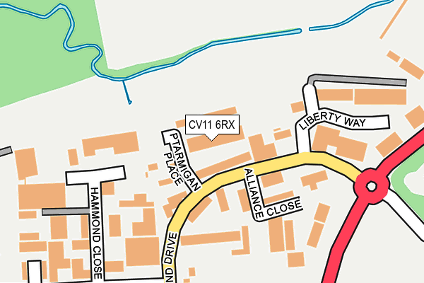 CV11 6RX map - OS OpenMap – Local (Ordnance Survey)