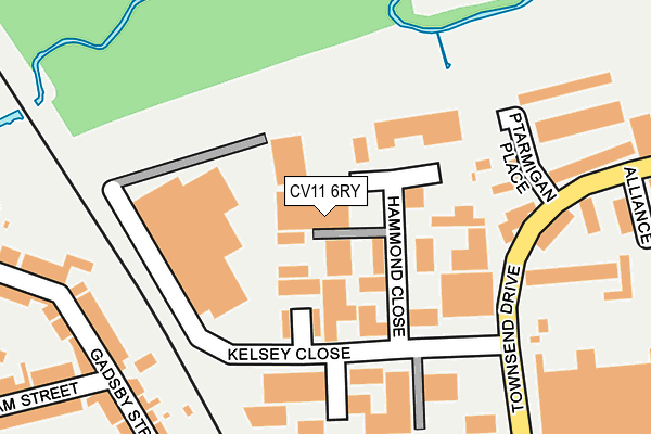 CV11 6RY map - OS OpenMap – Local (Ordnance Survey)