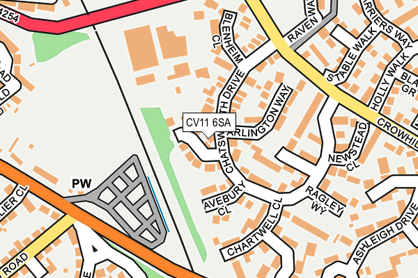 CV11 6SA map - OS OpenMap – Local (Ordnance Survey)