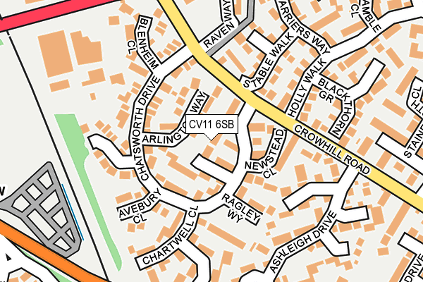 CV11 6SB map - OS OpenMap – Local (Ordnance Survey)