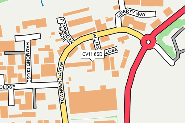 CV11 6SD map - OS OpenMap – Local (Ordnance Survey)