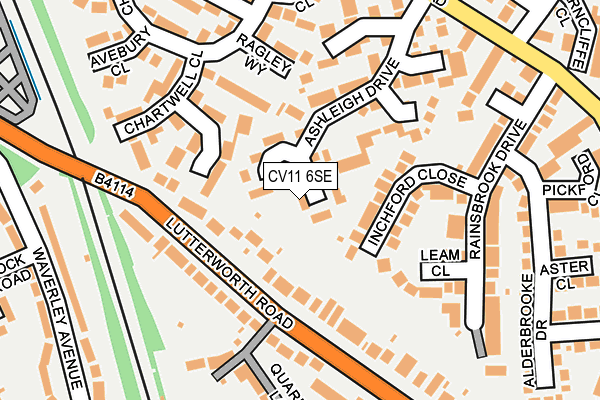 CV11 6SE map - OS OpenMap – Local (Ordnance Survey)