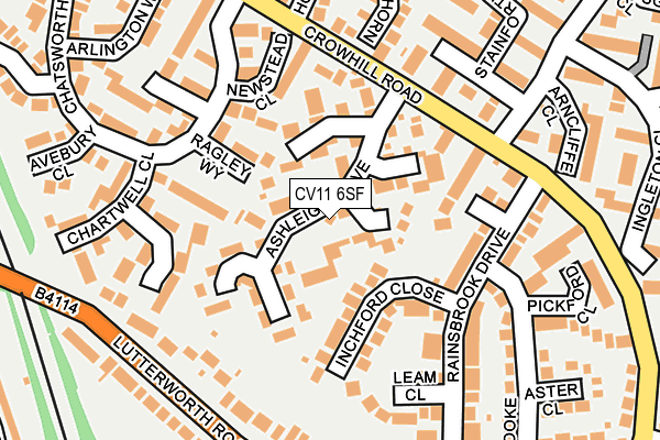 CV11 6SF map - OS OpenMap – Local (Ordnance Survey)