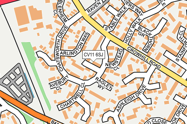CV11 6SJ map - OS OpenMap – Local (Ordnance Survey)