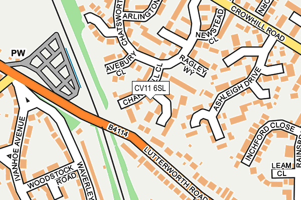 CV11 6SL map - OS OpenMap – Local (Ordnance Survey)