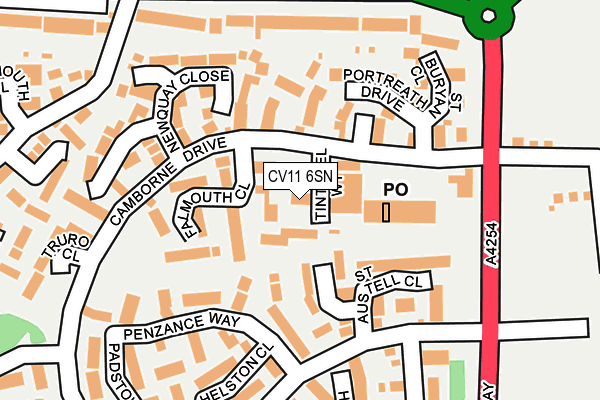 CV11 6SN map - OS OpenMap – Local (Ordnance Survey)