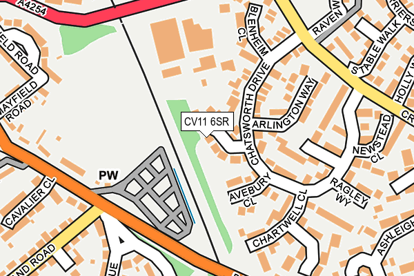 CV11 6SR map - OS OpenMap – Local (Ordnance Survey)
