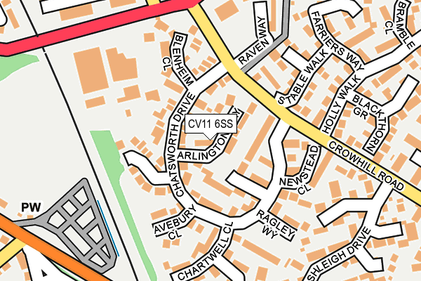 CV11 6SS map - OS OpenMap – Local (Ordnance Survey)