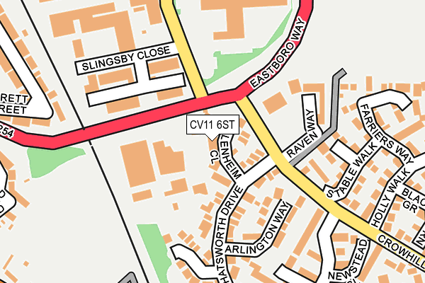 CV11 6ST map - OS OpenMap – Local (Ordnance Survey)