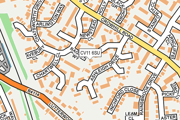 CV11 6SU map - OS OpenMap – Local (Ordnance Survey)