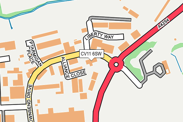 CV11 6SW map - OS OpenMap – Local (Ordnance Survey)