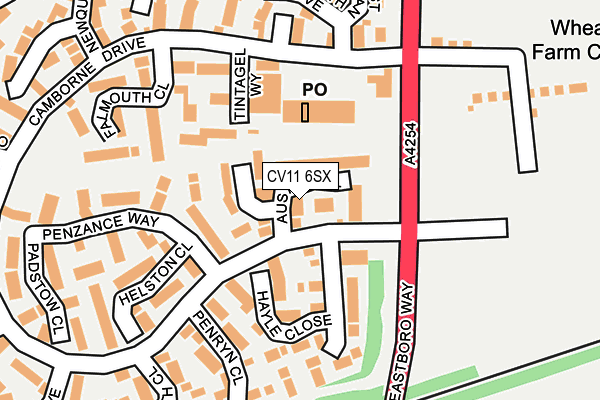 CV11 6SX map - OS OpenMap – Local (Ordnance Survey)