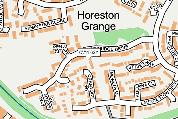 CV11 6SY map - OS OpenMap – Local (Ordnance Survey)