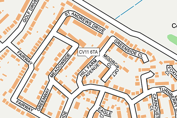 CV11 6TA map - OS OpenMap – Local (Ordnance Survey)