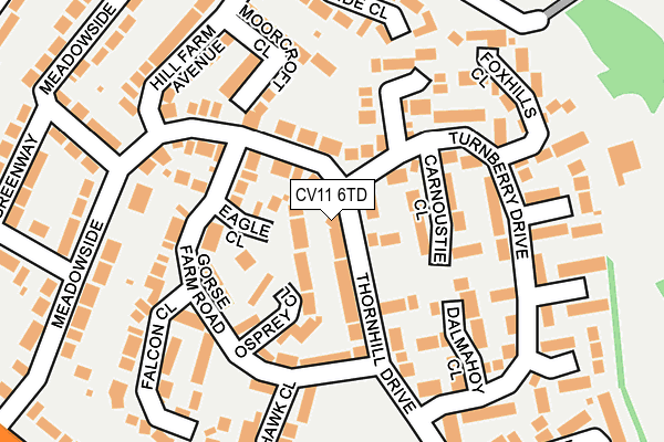 CV11 6TD map - OS OpenMap – Local (Ordnance Survey)