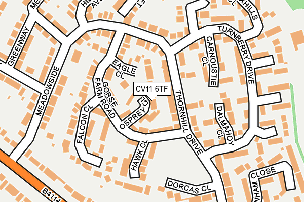 CV11 6TF map - OS OpenMap – Local (Ordnance Survey)