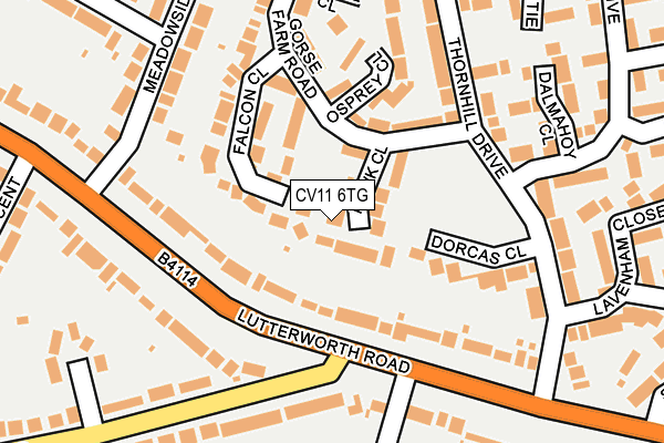 CV11 6TG map - OS OpenMap – Local (Ordnance Survey)