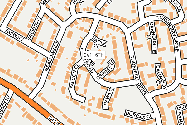 CV11 6TH map - OS OpenMap – Local (Ordnance Survey)
