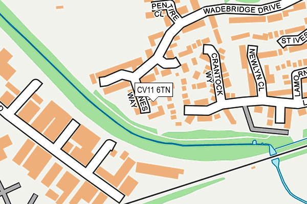 CV11 6TN map - OS OpenMap – Local (Ordnance Survey)