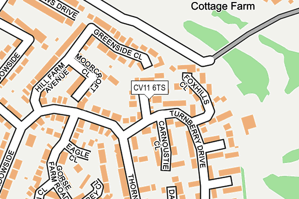 CV11 6TS map - OS OpenMap – Local (Ordnance Survey)