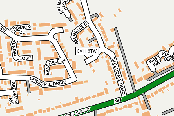 CV11 6TW map - OS OpenMap – Local (Ordnance Survey)