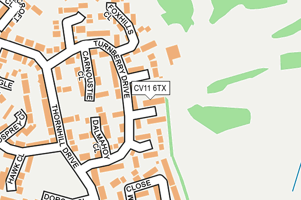 CV11 6TX map - OS OpenMap – Local (Ordnance Survey)