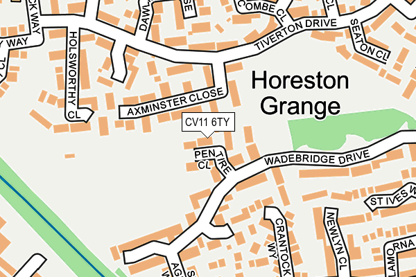 CV11 6TY map - OS OpenMap – Local (Ordnance Survey)